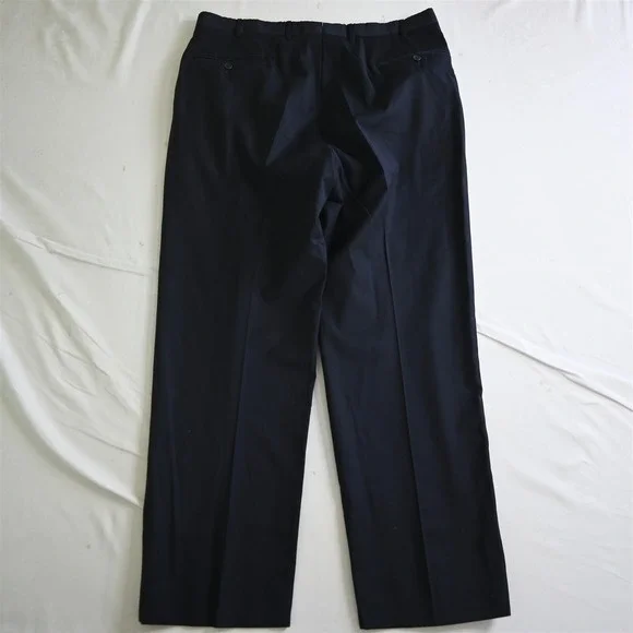 Jos A Bank 36x32 Navy Blue 100% Wool Pleated Front‎ Mens Dress Pants - Picture 9 of 9